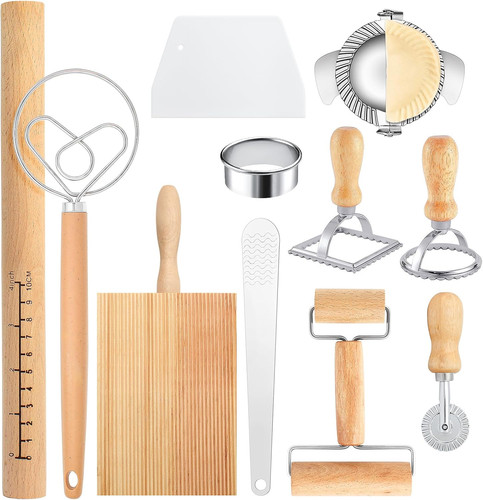 11pcs wooden pasta making kit - 11pcs,
